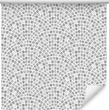 Tapeta Tapeta v odstínech šedé, mozaika, do obývacího pokoje