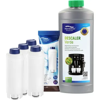 Příslušenství pro přípravu kávy 4x Filtr do kávovaru DeLonghi AL-S002 + Odvápňovač 1L