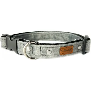 Obojek pro psa Odolný látkový obojek pro psa - Šedý, XS, plastová spona