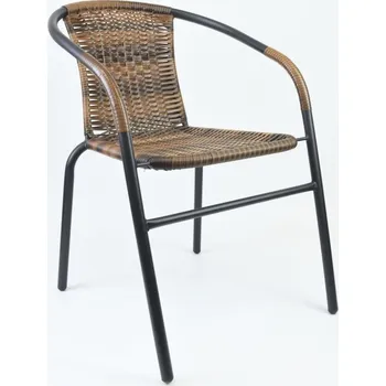 Zahradní bistro židle, stohovatelná, hnědá