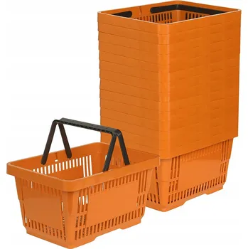 Nákupní košík 15x nákupní košík se 2 uchy, nákupní košík oranžový
