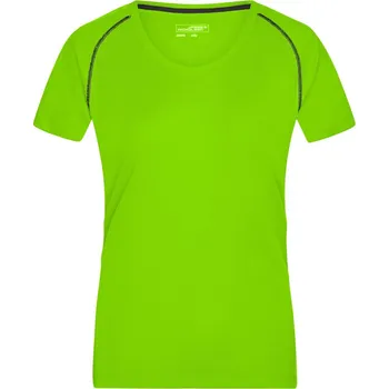 Pracovní oblečení James & Nicholson Tričko JN 495, funkční, krátký rukáv, dámské COT020495r0005-bright gree 2XL Zelená jasná/černá