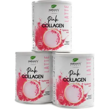 Kloubní výživa Natures Finest Pink Latte Collagen Hyaluronic Acid 3 x 125g economy pack