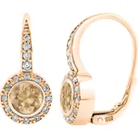 JVD Dámské rose gold stříbrné klasické náušnice se zirkony ryz. 925/1000 SVLE0613XH2RC00