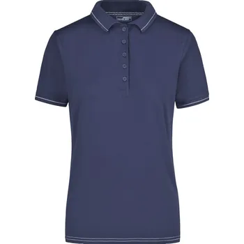 James & Nicholson Polokošile JN 568, žerzejová, elastická, krátký rukáv, dámská COT02056896302-navy/white M Navy/bílá