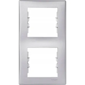 Dvojitý Rámeček Schneider Electric stříbrný