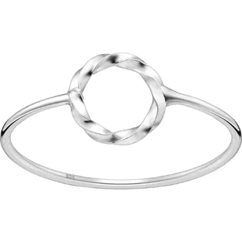 Prsten Stříbrný prstýnek Twisted Circle Velikost: 7/54-55 Ag 925/1000