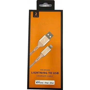 Datový kabel Kabel FORETAGSLANKEN USB - USB typ C / microUSB / Lightning 2 m růžový