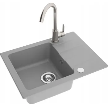 Granitový dřez Jednodřez Moderno granitový šedý