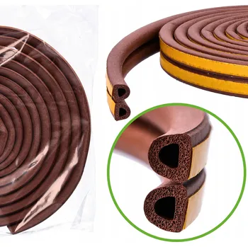 Těsnění do okna a dveří Okenní těsnění hnědé ToolSpace 0,9 x 100 x 8 mm