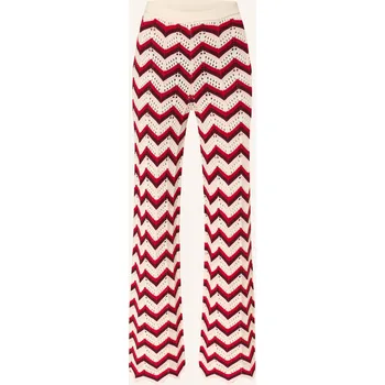 Dámské kalhoty Mrs & Hugs Dámské Marlene Kalhoty, režná / červená / tmavě...