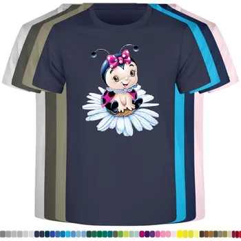 Dívčí tričko detske-levne-bavlnene-tricko-potisk-beruska Barva: Navy - tmavě modrá, velikost: 128