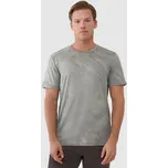 Pánské funkční triko 4F 4FWSS25TFTSM1216 OLIVE ALLOVER M