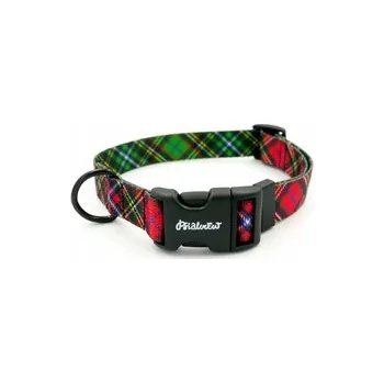 Obojek pro psa Nastavitelný obojek ve skotské kostce XXL 38-52 cm