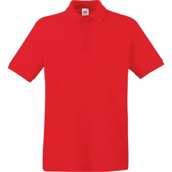 Fruit of the Loom Polokošile Premium Polo, krátký rukáv COT16321800404-red XL Červená