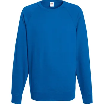 pracovní mikina Fruit of the Loom Mikina Lightweight Raglan Sweat, raglánová, pánská COT16213845003-royal blue L Modrá královská