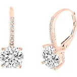 JVD Dámské rose gold stříbrné klasické náušnice se zirkony ryz. 925/1000 SVLE0853XH2RO00