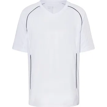 pracovní tričko James & Nicholson Tričko JN 386, týmové, pánské COT02038691001-white/black S Bílá/černá