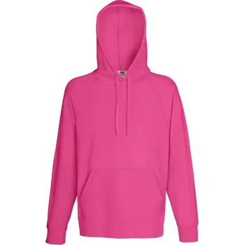 pracovní mikina Fruit of the Loom Mikina Lightweight Hooded Sweat s kapucí, raglánová, pánská COT16214031001-fuchsia S Fuchsia