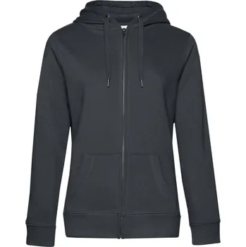 pracovní mikina B&C Mikina QUEEN Zipped Hood s kapucí a zipem, dámská COT01W03Qa9700-asphalt XS Asphalt