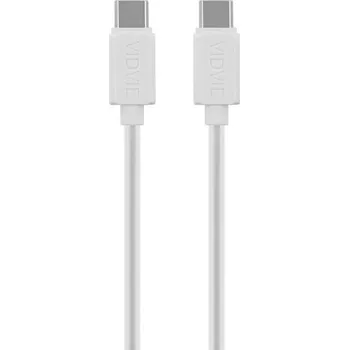 Datový kabel Kabel VIDVIE USB typ C - USB typ C 1 m bílý