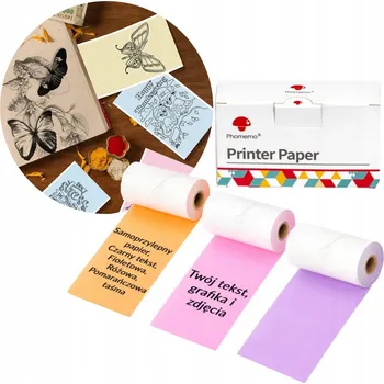 Příslušenství pro čtečku elektronické knihy Barevná papírová páska do Phomemo M0x 50mm x 3,5m samolepky štítky poznámky 3ks