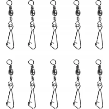 Rybářský obratlík s karabinkou, velikost 8 - 10 ks - nosnost 26 kg