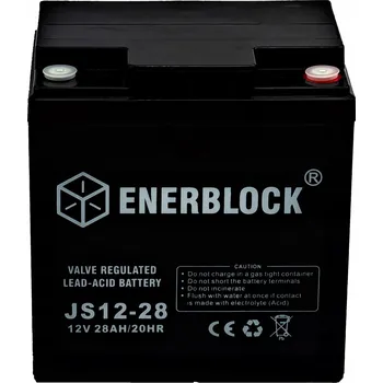 Záložní baterie AKUMULÁTOR AGM 12V 28Ah ENERBLOCK DEEP-CYCLE VÝKONNÝ