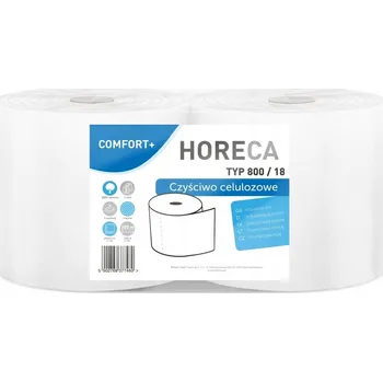 Čisticí Utěrka ručník Bílý Celulóza 2W Horeca 400 m Typ 800/18 - 2 role
