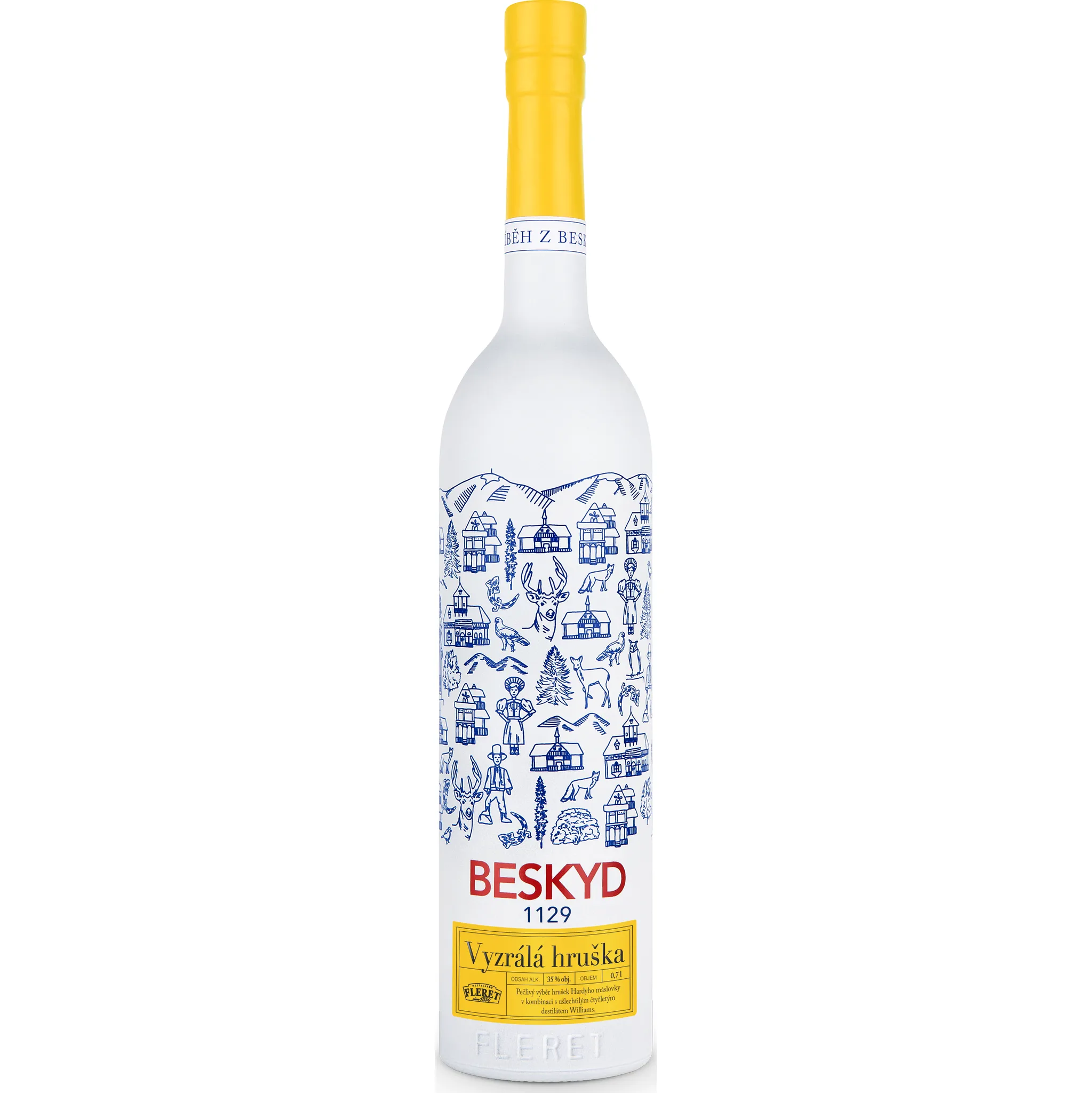 Fotografie 1 - Pálenka Fleret Beskyd 1129 Vyzrálá hruška 35 % 0,7 l