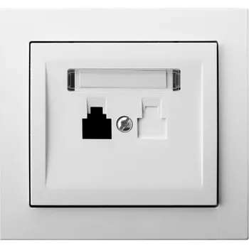 Elektrická zásuvka Telefonní zásuvka nástěnná Ospel bílá