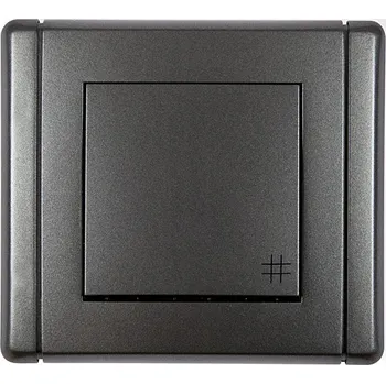 vypínač Křížový vypínač pod omítku Karlik grafitový 11FWP-6