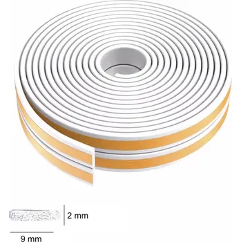 Těsnění do oken a dveří I-profil, bílé, 10 m