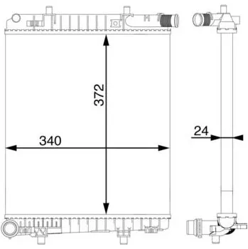 Motor automobilu Chladič, chlazení motoru MAHLE CR 1590 000S