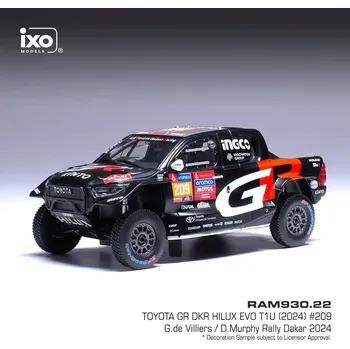 autíčko Toyota GR DKR Hilux EVO T1U - Rally Dakar 2024 #209 de Villiers - Murphy 1:43 IXO