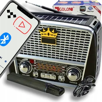 IP kamera RADIO SOLARNE BLUETOOTH PRZENOŚNE RETRO AKUMULÁTOR SOLÁRNÍ KUCHYŇSKÉ USB FM SD
