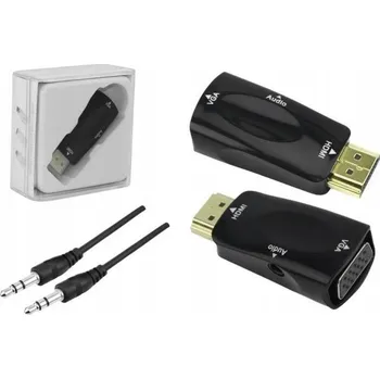 Video redukce Adaptér HDMI Aptel HD31B na VGA a Audio, černý