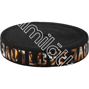 Textilie Pruženka černá LOVE zvířecí srst 4 cm