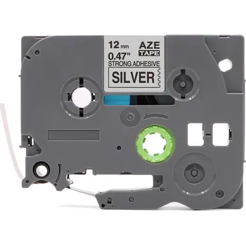 Pásek do tiskárny PÁSKA SPECMARK PRO BROTHER TZe-S931, 12 MM x 8 M, Stříbrná, SILNÉ LEPIDLO