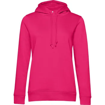 pracovní mikina B&C Mikina B&C Inspire Hooded s kapucí, dámská COT01W34Bx5204-magenta pin XL Purpurová růžová