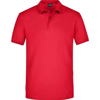 James & Nicholson Polokošile JN 710 elastická, krátký rukáv, pánská COT02071000402-red M Červená