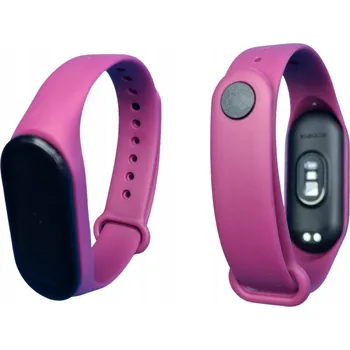 Řemínek na hodinky Řemínek Silikonový Xiaomi Mi Band 3 Odolný Řemínek v Purpurové Barvě