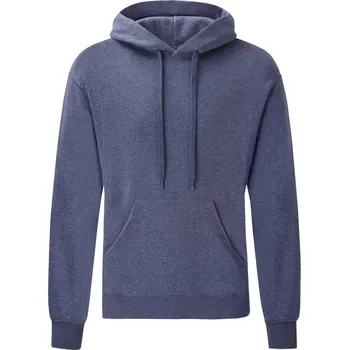 pracovní mikina Fruit of the Loom Mikina Classic Hooded Sweat s kapucí COT162208c0801-heather nav S Melír navy