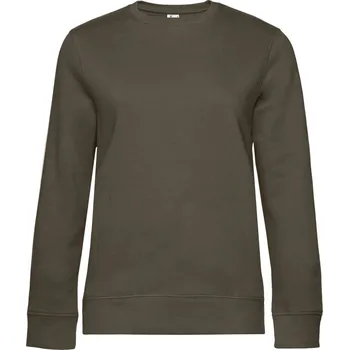 pracovní mikina B&C Mikina B&C QUEEN Crew Neck, dámská COT01W01Q55502-khaki M Khaki