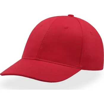 Pracovní přilba Atlantis Headwear Kšiltovka Start Six, 6 panelová COT33003300499-red Červená UNI