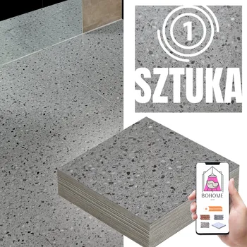 vinylová podlaha Vinylová deska Samolepicí 1 KUS ŠEDÁ TERACO Panel Dlaždice VODĚODOLNÁ*