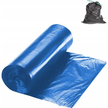 Pytle na odpadky MODRÉ pytle na odpad s páskou 120L 10 KS LDPE SILNÉ UNIVERZÁLNÍ