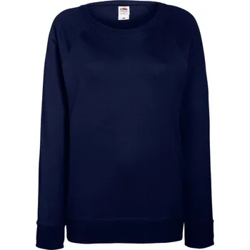 pracovní mikina Fruit of the Loom Mikina Lady-Fit LW Raglan Sweat, raglánová, dámská COT162146a3602-deep navy M Navy deep