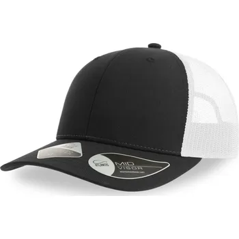 Pracovní přilba Atlantis Headwear Kšiltovka Bryce Trucker, 6 panelová COT33010298099-black/white Černá/bílá UNI