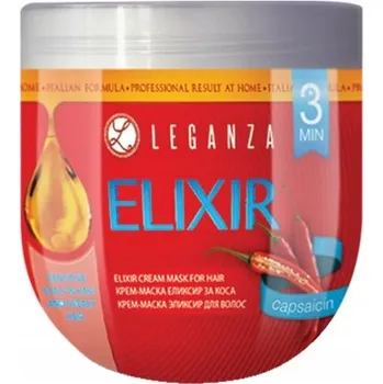Vlasová regenerace LEGANZA Krémová maska na vlasy Elixír s Kapsaicinem 1000 ml